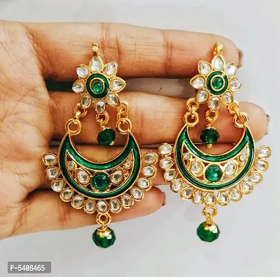 Shimmering Brass Beads Jhumkas Earrings For Women And Girls-thumb5