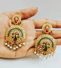 Shimmering Brass Beads Jhumkas Earrings For Women And Girls-thumb1