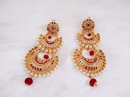 Shimmering Brass Beads Jhumkas Earrings For Women And Girls-thumb2
