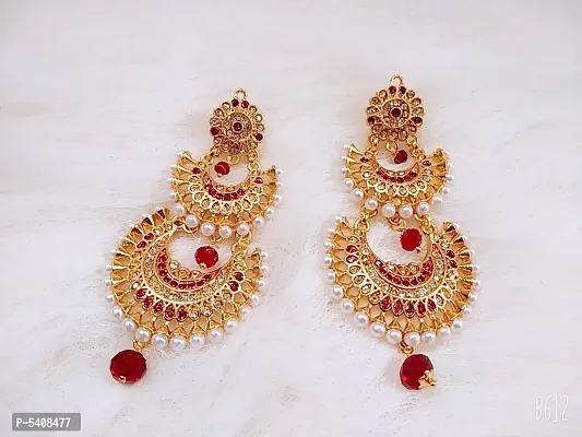 Shimmering Brass Beads Jhumkas Earrings For Women And Girls-thumb3