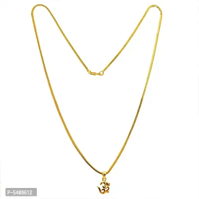 Allure Brass Artificial Stone Crystal Chain With Pendant Set For Women And Girls-thumb0