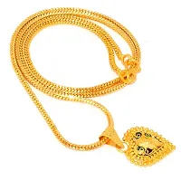 Allure Brass Artificial Stone Crystal Chain With Pendant Set For Women And Girls-thumb2