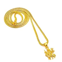 Allure Brass Artificial Stone Crystal Chain With Pendant Set For Women And Girls-thumb1