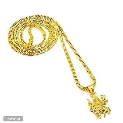 Allure Brass Artificial Stone Crystal Chain With Pendant Set For Women And Girls