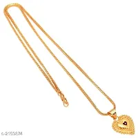 Allure Brass Artificial Stone Crystal Chain With Pendant Set For Women And Girls-thumb1