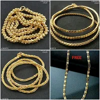 Alluring Gold Plated Alloy Antique Chains For Women And Girls- Pack Of 4-thumb2