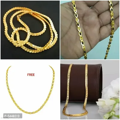 Alluring Gold Plated Alloy Antique Chains For Women And Girls- Pack Of 4-thumb4