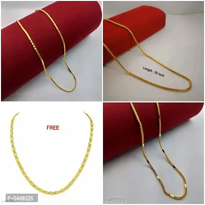 Alluring Gold Plated Alloy Antique Chains For Women And Girls- Pack Of 4