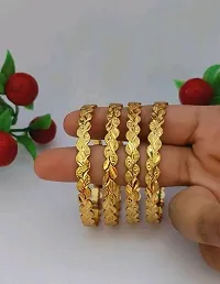 Golden Alloy Contemporary Bangles   Bracelets For Women-thumb1