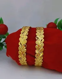 Golden Alloy Contemporary Bangles   Bracelets For Women-thumb1