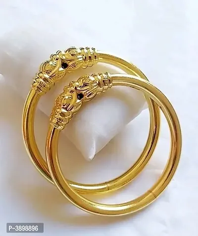 Trendy Designer Gold Plated Ethnic Bangles