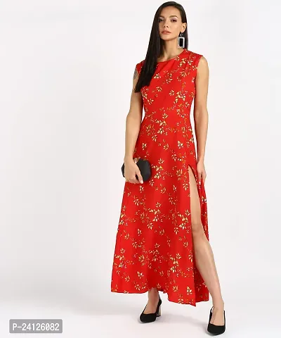 ABODA SidCUT A-Line Floral Women Dress (Printed, Small)-thumb5