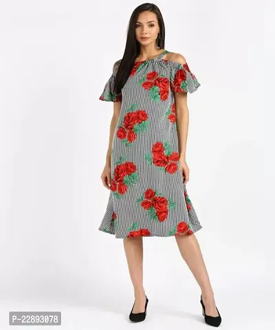 Stylish Multicoloured Crepe Dresses For Women