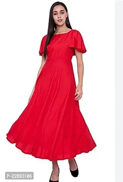 Stylish Red Crepe Dresses For Women