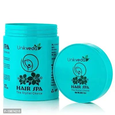 Unikveda Repair Hair Spa With Hibiscus n Heena Extracts For Restoring Shine n Smoothness To Dry, Damaged n Frizzy Hair For Men n Women, 800 Grams-thumb2