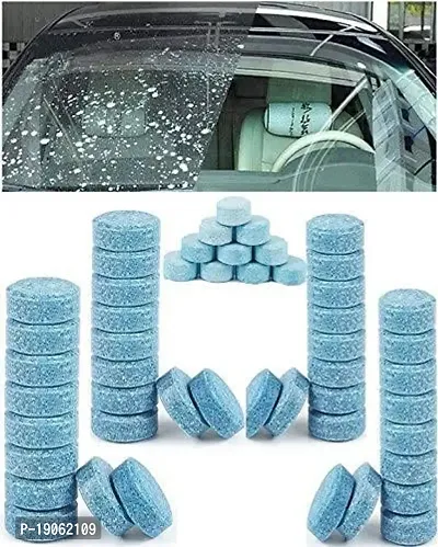 Unikveda Car Windshield Glass Concentrated Washer Tablets Solid Car Effervescent Tablets Glass Solid Wiper Cleaning Tablets for Car Kitchen Window 50 Pieces