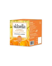 Skinella Vitamin C Night Cream Orange Lemon Normal, Oily, Acne-Prone, Combination Skin | Overnight Repair | 100% Vegan | Paraben Free | 50gm-thumb2