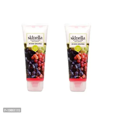 Skinella Sulphate Free Face Wash Mixed Grapes for Cleansing Brightening  Refreshing 100ml-thumb0
