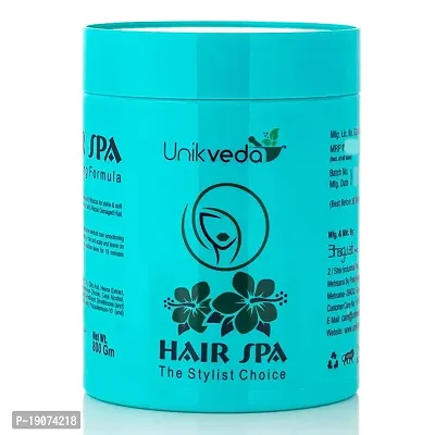 Unikveda Repair Hair Spa With Hibiscus n Heena Extracts For Restoring Shine n Smoothness To Dry, Damaged n Frizzy Hair For Men n Women, 800 Grams