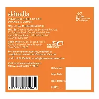 Skinella Vitamin C Night Cream Orange Lemon Normal, Oily, Acne-Prone, Combination Skin | Overnight Repair | 100% Vegan | Paraben Free | 50gm-thumb1