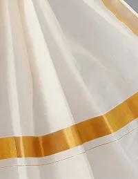 Prgadi Kerala Cotton Kasavu Saree With Golden Zari-thumb3