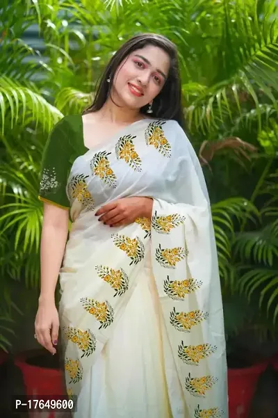 Prgadi Kerala Konnapoo Designed Kasavu Saree-thumb0