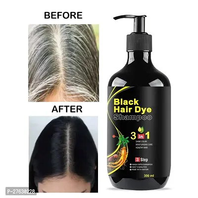 3 In 1 Hair Dye Instant Black Hair Shampoo For Women And Men, Black-thumb4