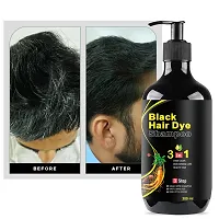 3 In 1 Hair Dye Instant Black Hair Shampoo For Women And Men, Black-thumb2