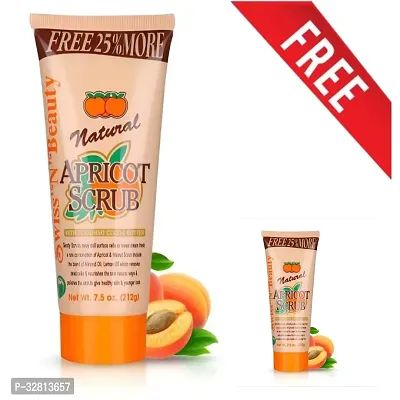 Natural Apricot Face and Body Scrub, 212g Pack of 1 (50 g Scrub Free)