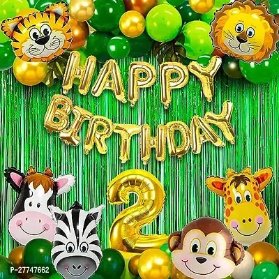 Animal Happy Birthday Decoration Kit Items Combo 51 Pcs For Birthday Combo Pack