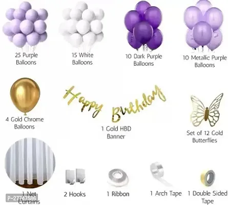 Net Happy Birthday Decoration Items Kit Combo - 83 Pcs For Birthday Decor-thumb2