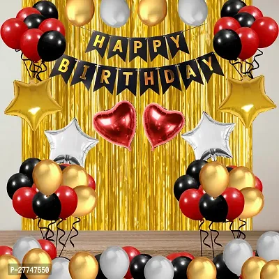 Solid Happy Birthday Balloons Decoration Kit 70 Pcs