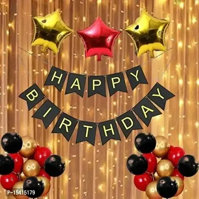 PARTY MIDLINKERZ Happy Birthday Balloons Party Decoration Kit items 36Pcs combo set decor for HBD (Set of 36)