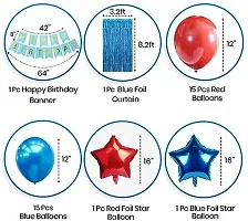 Blue Birthday Balloons Decoration Kit Items Combo 35 Pcs For Birthday Combo Pack-thumb1