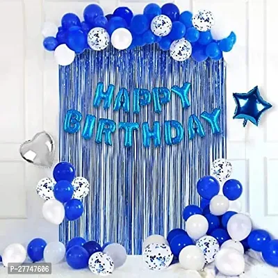 Printed Happy Birthday Decoration Kit Combo - 51 Pcs For Birthday Decor