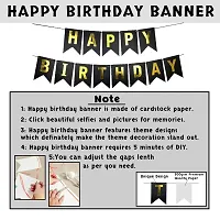 PARTY MIDLINKERZ Happy Birthday Banner Decoration Kit - 34Pcs Set for Boys Husband Balloons Decorations Items Combo with Metallic Balloons and Foil Curtain (Balloon_16_)-thumb2