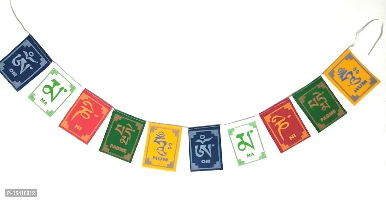 PARTY MIDLINKERZ Hangging BZ-4563 Tibetan Buddhist Prayer Flag for Bikes/Motorbike and Cycle (Medium) PACK OF 2