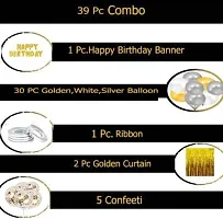 PARTY MIDLINKERZ Happy Birthday Balloons Party Decoration Kit items 39Pcs combo set decor for HBD (SETof 39)-thumb1