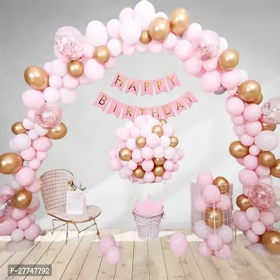 Printed Happy Birthday Decoration Kit Combo - 78 Pcs For Birthday Decor-thumb0