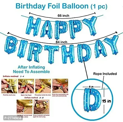 Boys Blue Happy Birthday Decoration Kit Combo - 41 Pcs For Birthday Combo-thumb3