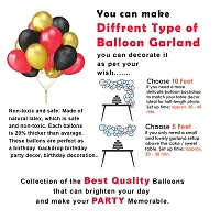 PARTY MIDLINKERZ Happy Birthday Decoration Set - 54Pcs Combo Pack - Birthday Banner, Heart Foil Ballons, Metallic Balloon, Led Lights Birthday Decorations Items For Husband Or Wife, Red  Black-thumb3