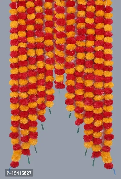 Marigold Garland Halloween Decorations Wedding Decorations Artificial Flowers Fake Flowers Fall Garland Christmas Decor Flower Garland Strands-thumb4