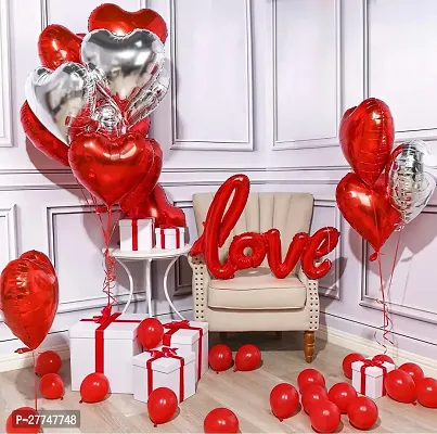 Love You Heart Balloon / Valentine Decoration Items For Room / Heart/Anniversary