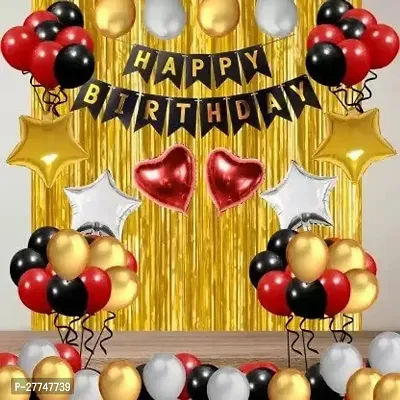 Happy Birthday Printed Decoration Kit Combo 70 Pcs For Birthday Decor-thumb0