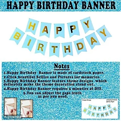 Printed Happy Birthday Decoration Kit Combo - 34 Pcs For Birthday Decor-thumb3