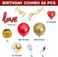 Printed Happy Birthday Decoration Kit Combo - 64 Pcs For Birthday Decor-thumb1