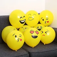 Party Midlinkerz Printed Emoji Face Expressions Latex Balloons For Baby Shower/Birthday/Anniversary/Smiley Balloon Printed Face/Theme Party Balloons/Emoji Balloon/Smiley/Birthday Balloon-Pack of 30-thumb4