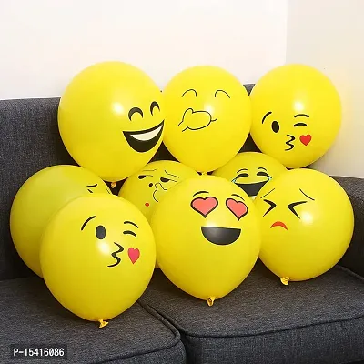 Party Midlinkerz Printed Emoji Face Expressions Latex Balloons For Baby Shower/Birthday/Anniversary/Smiley Balloon Printed Face/Theme Party Balloons/Emoji Balloon/Smiley/Birthday Balloon-Pack of 30-thumb5