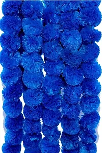 PARTY MIDLINKERZ Marigold Garland Halloween Decorations Wedding Decorations Artificial Flowers Fake Flowers Fall Garland Christmas Decor Flower Garland Strands (Pack of 5, Blue)-thumb4