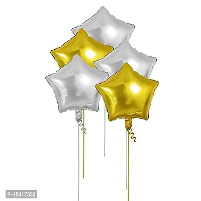 Party Midlinkerz?5 pcs 18inches Star Gold, Red Balloons, Star shaped Balloons foil Love Balloons for Valentine Decoration /Wedding / Balloons / Engagement / Bridal Shower Decoration Party Balloons-thumb0